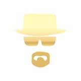 Mr. White Sticker 17x17 Cm Gold