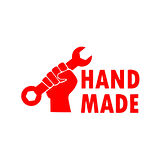 Hand Made Araba Stickeri 17x17 Cm Kırmızı