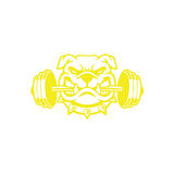 Bulldog Araba Sticker 17x17 Cm Sarı