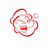 Temel Reis Araba Sticker 17x17 Cm Kırmızı