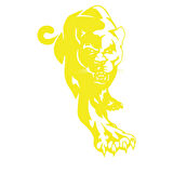 Panter Araba Sticker 17x17 Cm Sarı