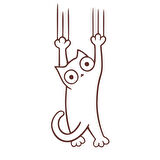 Tutunmaya Çalışan Kedi Araba Sticker 17x17 Cm Kahverengi