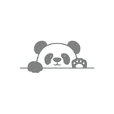 Panda Araba Sticker 17x17 Cm Gri