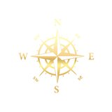 Pusula Araba Sticker 17x17 Cm Gold