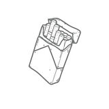 Sigara Araba Stickeri 17x17 Cm Gri