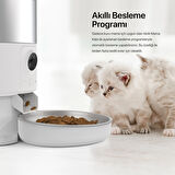  Akıllı Otomatik Çelik Kedi Mama Kabı Besleme Kasesi Otomatik Bataryalı Şarjlı Sensörlü Su Pınarı Sebili ve Yedek Filtre 3'lü Pet Ürünleri Seti