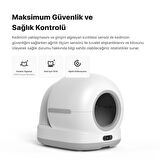 Xenon Smart Akıllı Otomatik Kedi Tuvaleti Paslanmaz Çelik Kaseli Mama Kabı Çelik Hazneli Su Pınarı ve Filtre 4'lü Pet Seti