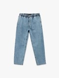 Pamuklu Beli Bağcıklı Bol Baggy Jean Pantolon