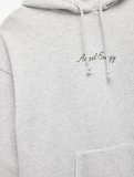Şardonlu Rahat Kalıp Kapüşonlu Kanguru Cepli Arkası Melek Baskılı Sweatshirt
