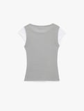 Slim Fit Bisiklet Yaka Kısa Kollu İkili Tişört