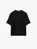 Kısa Kollu Bisiklet Yaka Pamuklu Tok Kumaş Basic Oversize Tişört