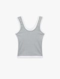 Slim Fit Kolsuz Biyeli U Yaka Kaşkorse Bluz