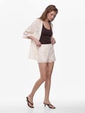 Slim Fit Dantel Mikro Şort