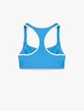 Slim Fit U Yaka Biyeli Sırt Detaylı Kolsuz Sporcu Sütyeni