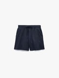Slim Fit Beli Bağcıklı Cepli Simli Mini Şort