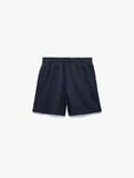 Slim Fit Beli Bağcıklı Cepli Simli Mini Şort