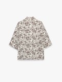Koton X Melis Ağazat - Keten Karışımlı Cepli Floral Nakış Detaylı Kimono