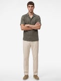 Pamuklu Regular Fit Cepli Beli Lastikli Gabardin Yazlık Chino Pantolon
