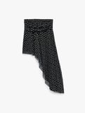 Koton X Sibil Çetinkaya - Asimetrik Kesim Drape Detaylı Puantiyeli Tül Etek
