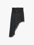 Koton X Sibil Çetinkaya - Asimetrik Kesim Drape Detaylı Puantiyeli Tül Etek