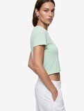 Koton X Sibil Çetinkaya - Yarı Transparan Slim Fit Kısa Kollu Bisiklet Yaka Tişört