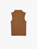 Pamuklu Dik Yaka Slim Fit Kolsuz Body