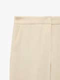 Yüksek Bel Cep Detaylı Krep Kumaş Geniş Paça Pantolon