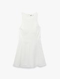 Pamuklu Kolsuz Fisto Brodeli Halter Yaka Mini Elbise