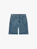 Normal Bel Pamuklu Bermuda Straight Fit Jean Şort