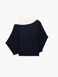 Slim Fit Kayık Yaka Uzun Kollu İkili Triko Kazak