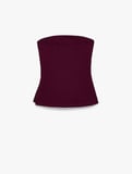 Slim Fit Drape Detaylı Straplez Top