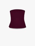Slim Fit Drape Detaylı Straplez Top