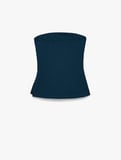 Slim Fit Drape Detaylı Straplez Top