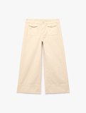 Pamuklu Düğmeli Normal Bel Cep Detaylı Bol Paça Pantolon - Culotte Jeans