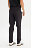 Regular Fit Normal Kesim Normal Bel Yan Cep Detaylı Siyah Casual Pantolon