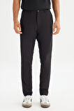 Regular Fit Normal Kesim Normal Bel Yan Cep Detaylı Siyah Casual Pantolon