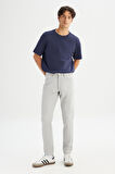 Regular Fit Normal Kesim Dar Paça 5 Cep Gri Casual Pantolon