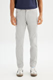 Regular Fit Normal Kesim Dar Paça 5 Cep Gri Casual Pantolon