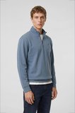 Pamuklu Regular Fit Dik Yaka Fermuarlı Selanik Örgü Sweatshirt