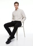 Dockers Ekru Erkek Regular Fit Gömlek D2620159614_Diagonal Gömlek