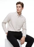 Dockers Ekru Erkek Regular Fit Gömlek D2620159614_Diagonal Gömlek