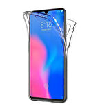 Xiaomi Mi 9 SE Uyumlu Ön Arka 360 Tam Koruma Şeffaf Soft Silikon Kılıf