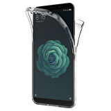 Xiaomi Mi 6X Uyumlu Ön Arka 360 Tam Koruma Şeffaf Soft Silikon Kılıf