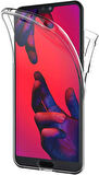 Huawei P20 Uyumlu Ön Arka 360 Tam Koruma Şeffaf Soft Silikon Kılıf