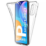Huawei P Smart 2021 Uyumlu Ön Arka 360 Tam Koruma Şeffaf Soft Silikon Kılıf