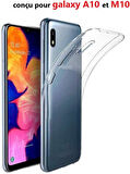 Samsung Galaxy M10/A10 Uyumlu Ön Arka 360 Tam Koruma Şeffaf Soft Silikon Kılıf
