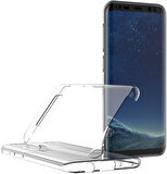 Samsung Galaxy S8 Uyumlu Ön Arka 360 Tam Koruma Şeffaf Soft Silikon Kılıf