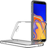 Samsung Galaxy J4 Uyumlu Ön Arka 360 Tam Koruma Şeffaf Soft Silikon Kılıf