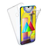 Samsung Galaxy M30s Uyumlu Ön Arka 360 Tam Koruma Şeffaf Soft Silikon Kılıf