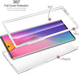 Samsung Galaxy Note 10 Plus Uyumlu Ön Arka 360 Tam Koruma Şeffaf Soft Silikon Kılıf